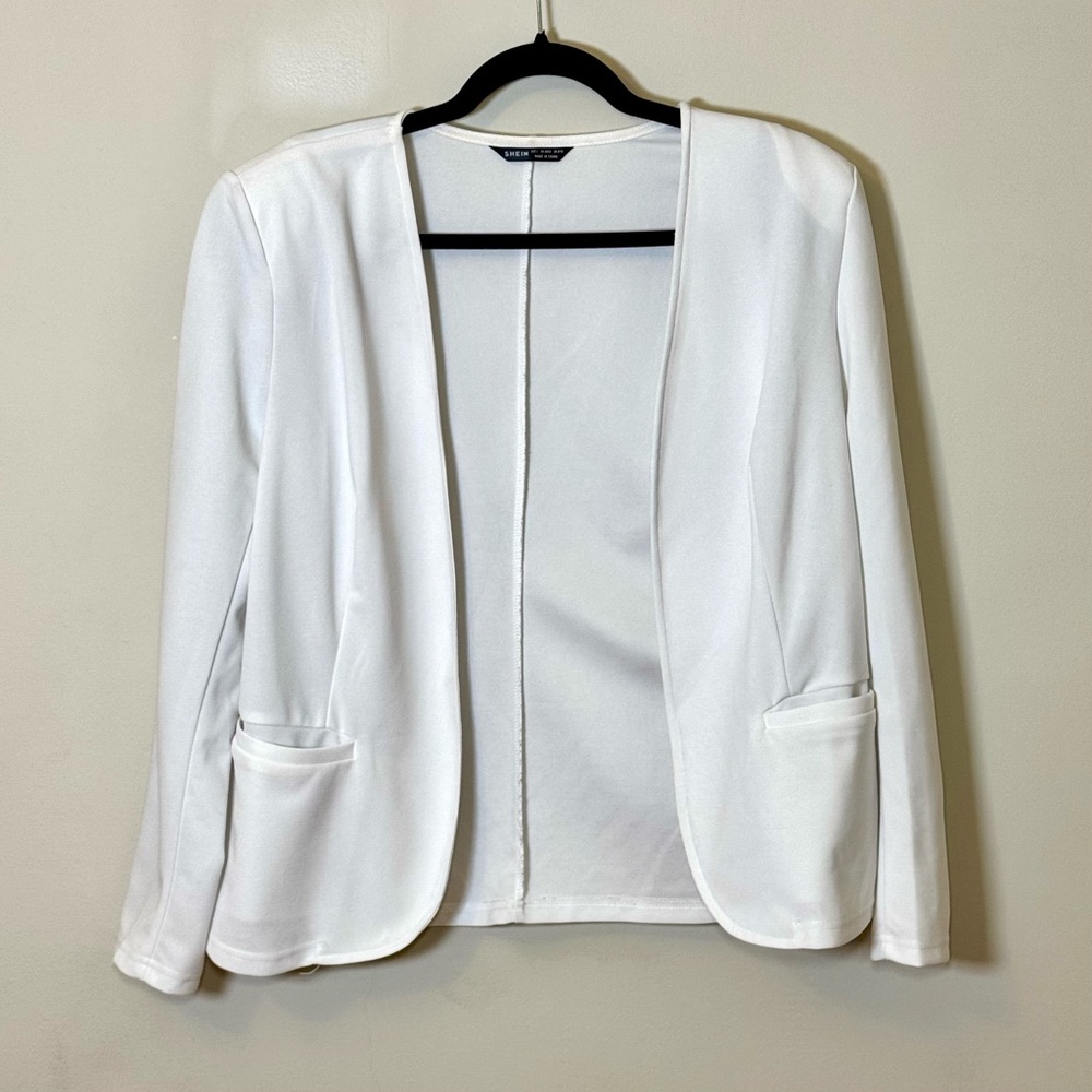 SHEIN Classic White Blazer